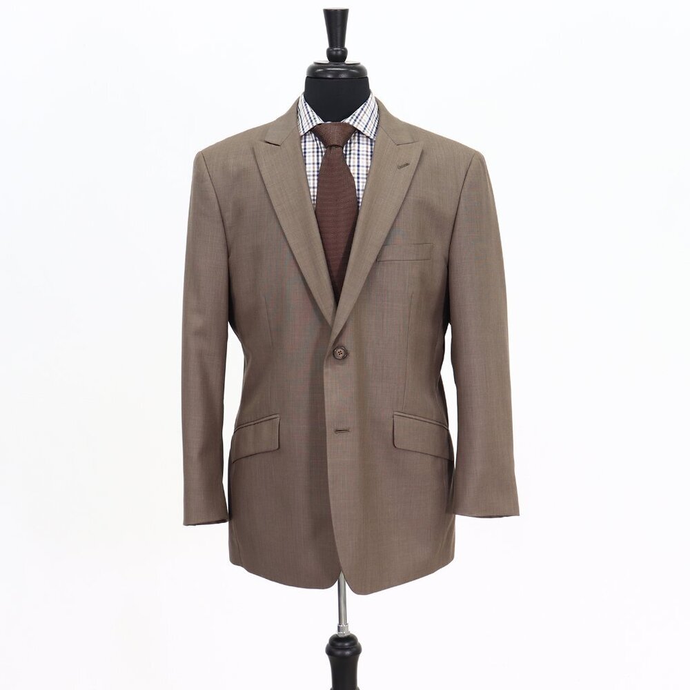 J. Ferrar 42R Brown Solid 2-Button Sport Coat Blazer Jacket G338